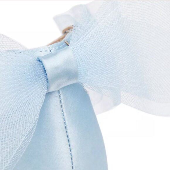 Kelly & Katie Nemira Satin Blue Ankle Strap Bow Sandal Heels Size 8.5 EUC - Picture 4 of 12